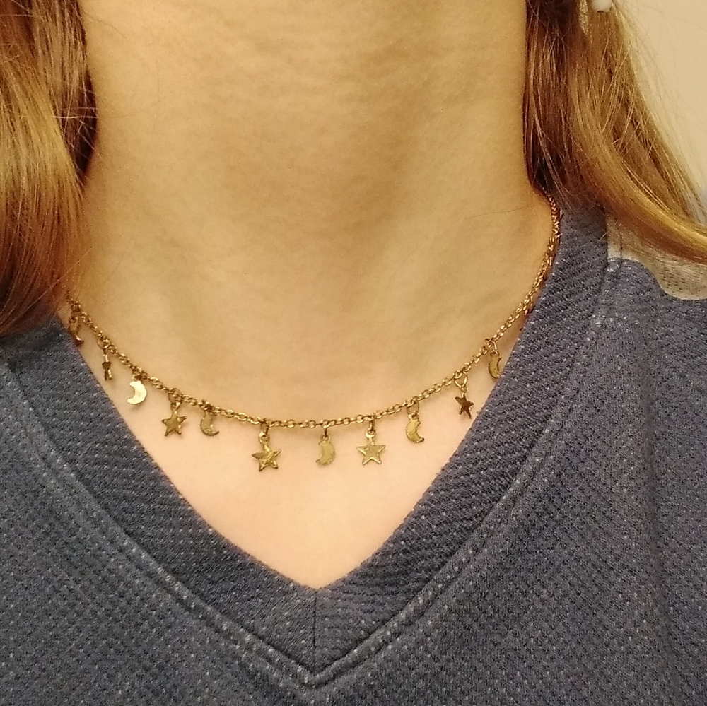 Pacsun moon and star necklace